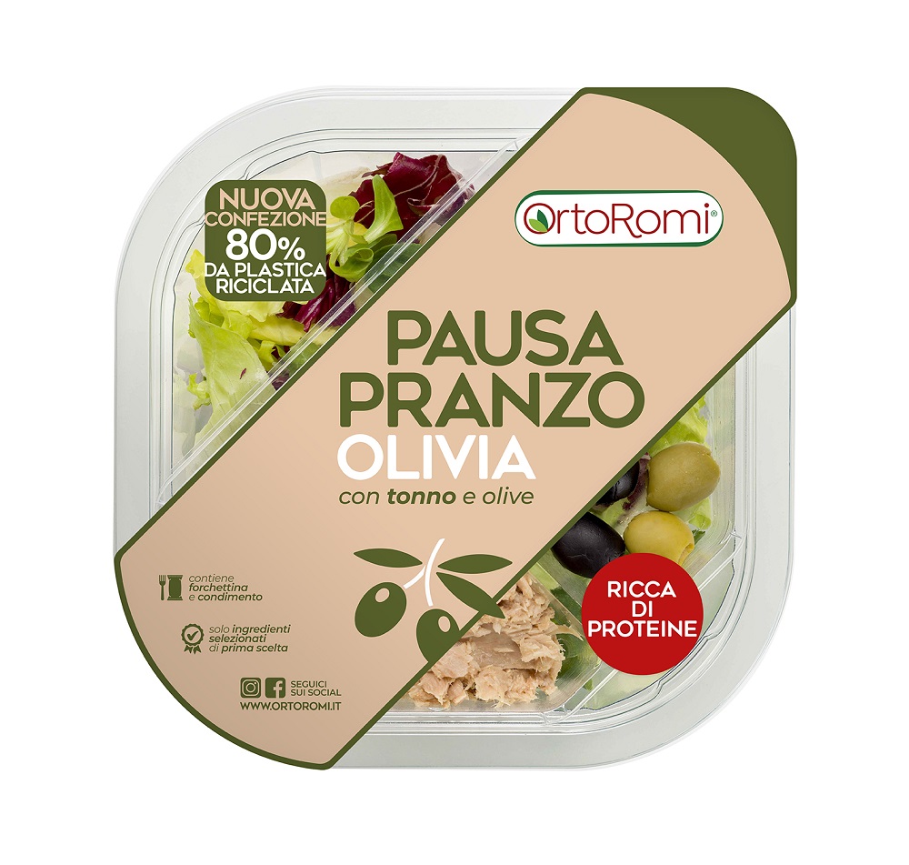 “Pausa Pranzo” proteiche OrtoRomi: tre insalate fresche, deliziose e pratiche, da gustare a lavoro o in vacanza