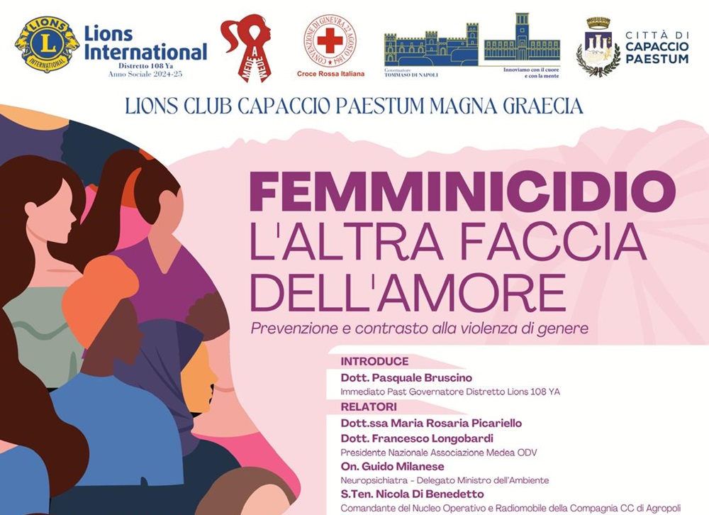 A Capaccio Paestum convegno sul “Femminicidio: l'altra faccia dell'amore –  Prevenzione e contrasto alla violenza di genere” – Gazzettadellirpinia